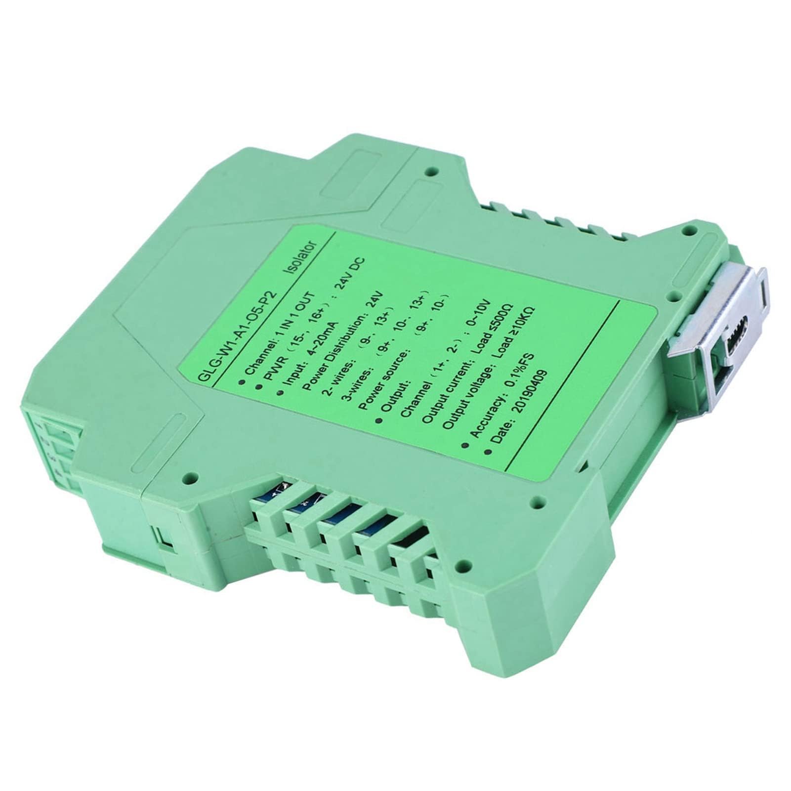 GLG 24V DC Aislador de Señal de Corriente CC 4-20ma a 0-10v Convertidor Aislador Transmisor Detección de PLC Acondicionador de Señal