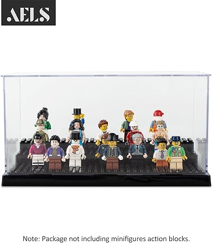 Miniatura 7 de AELS Vitrina acrílica de 3 niveles, escaparate a prueba de polvo para colecciones, bloques de ladrillos, modelos, minifiguras, edificio,