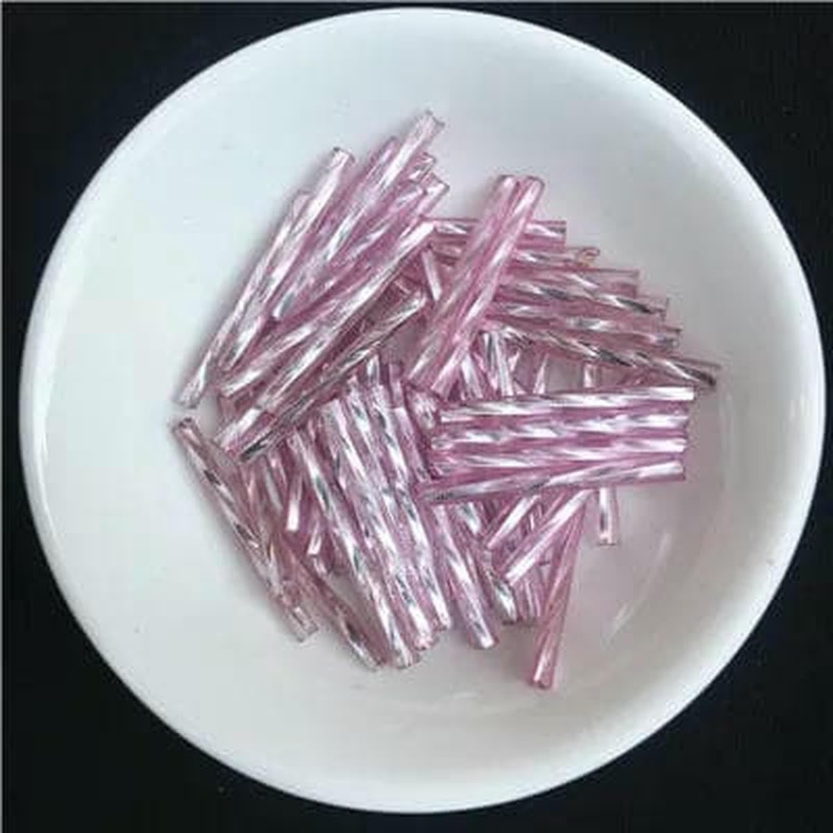 Kit de fabrication de bracelets, perles tubulaires en verre et entretoises, 36 pièces, accessoires de fabrication de bijoux pour femme, 2,5 mm x 25 mm, bulles tchèques pour couture de vêtements