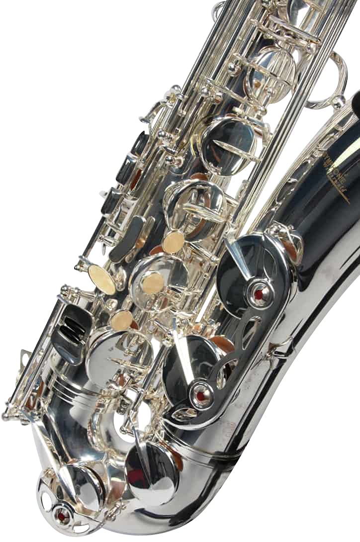 Saxofón tenor original, bañado en plata auténtica, incl. maleta rígida y accesorios, nuevo
