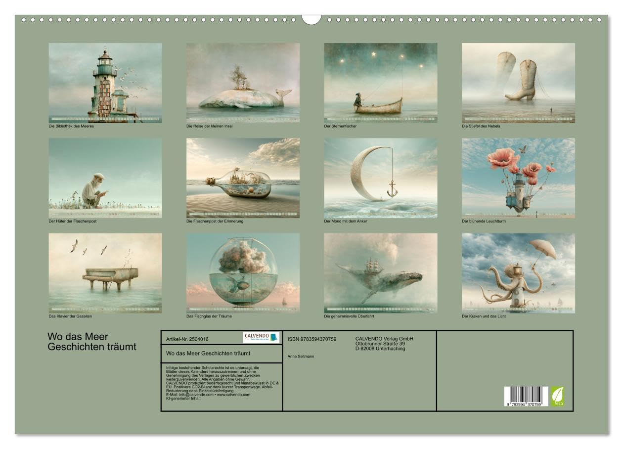 CALVENDO · Wo das Meer Geschichten träumt (Kalender 2027) | DIN A2 Querformat · Wandkalender · Gezeiten, Nebel und Fantasie
