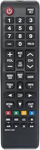 Allimity BN59-01199F Control remoto de repuesto para Samsung 2015 LED TV J5205 J525D J5202 J5201 Series UN32J525D UN32J525DAFXZA UN32J5205