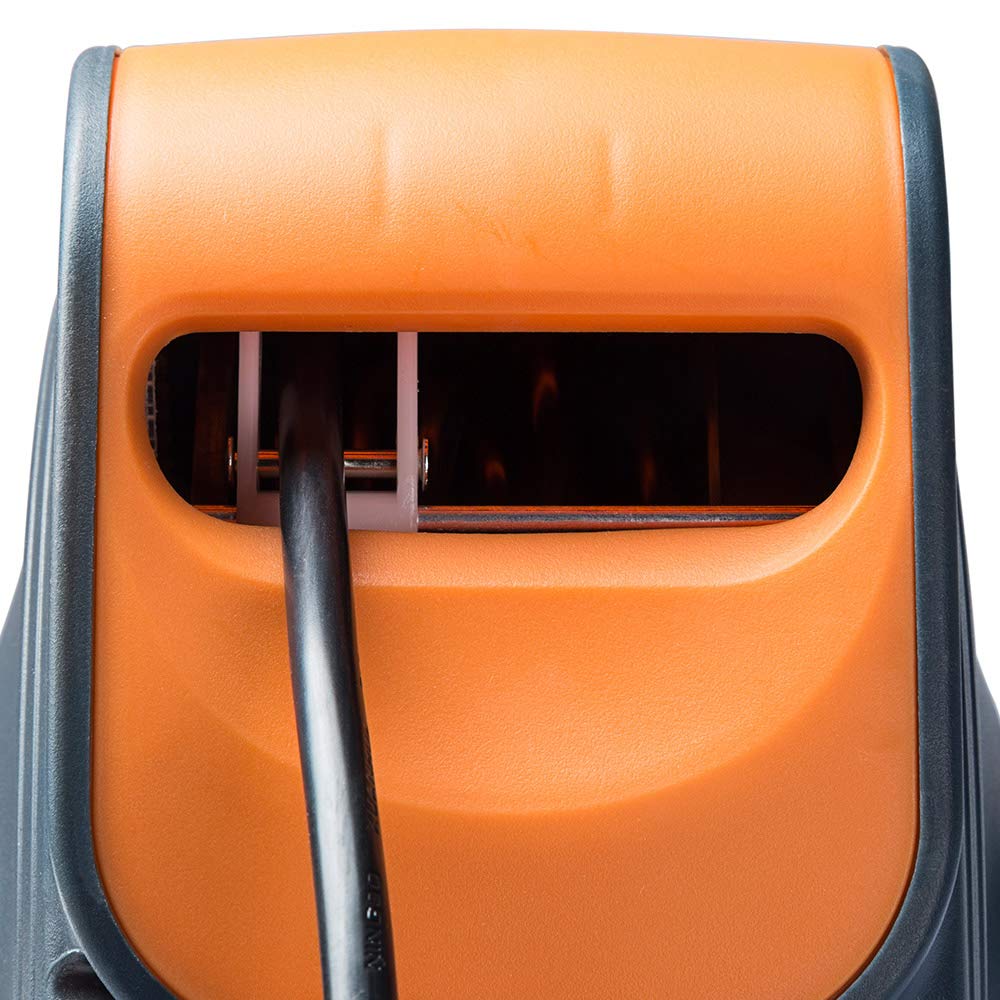 Bakaji - Enrollador de cable eléctrico con cable de 10 m, toma Shucko, fijación a la pared, sistema de bloqueo automático, ahorra espacio, accesorio enrollador de manguera alargador eléctrico