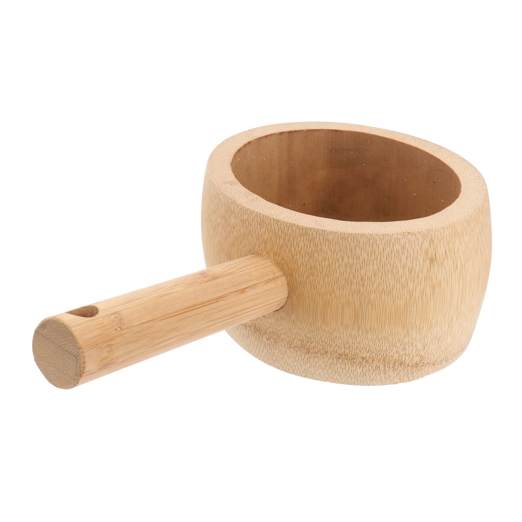 Bamboo Water Ladle with Handle, Large Capacity Wooden Scoop for Kitchen, Bath, Sauna, Serving Tea, Wine, Soup, 9.44X5.11X3.38In