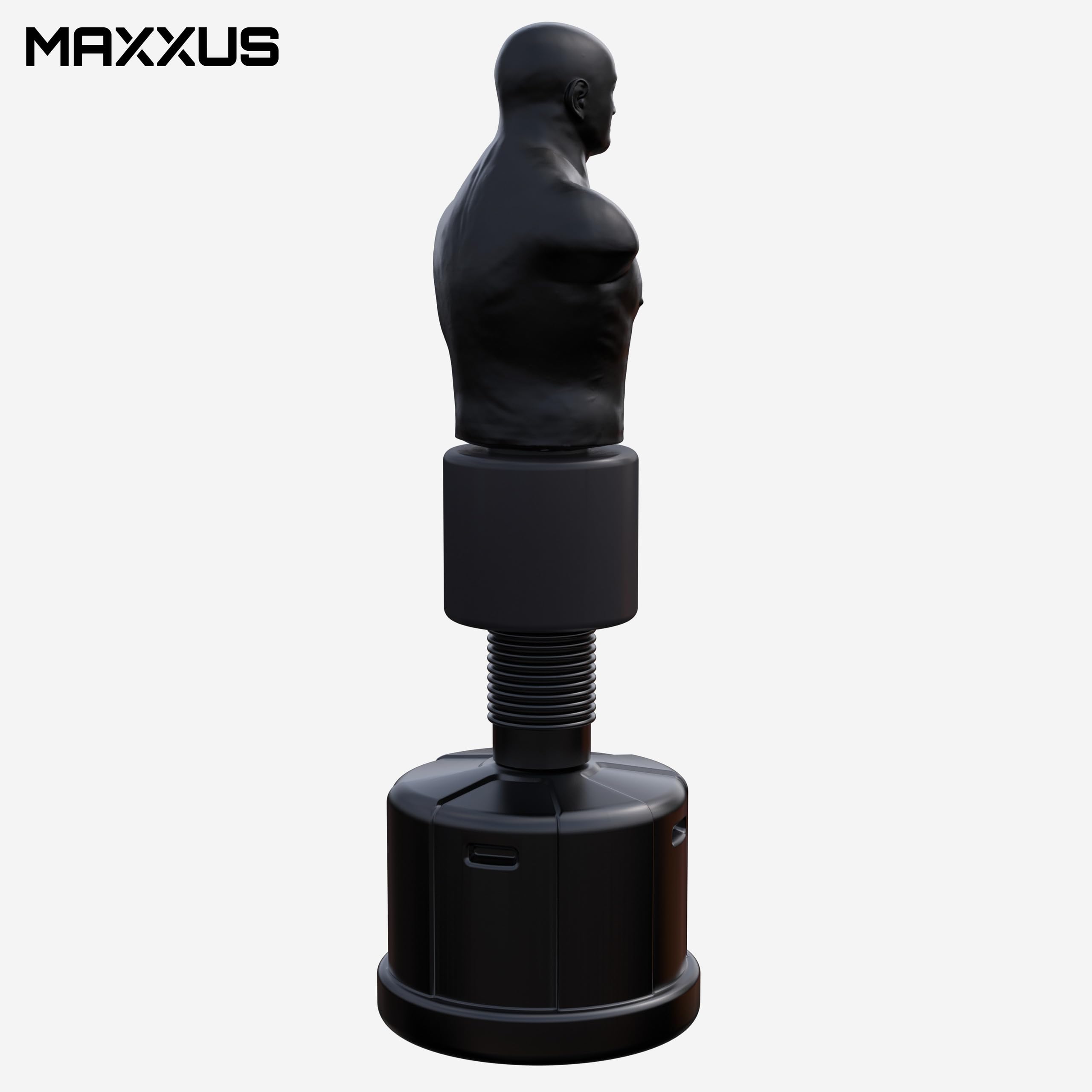 MAXXUS Sacco da Boxe Da Terra PRO FIGHTER - Professionale, Adulti, Acqua/Sabbia, Altezza Regolabile, Sistema FLEX - Pungiball Box, Sacco Box con Base, Supporto, Punching, Boxing Bag, Sacchi Pugilato
