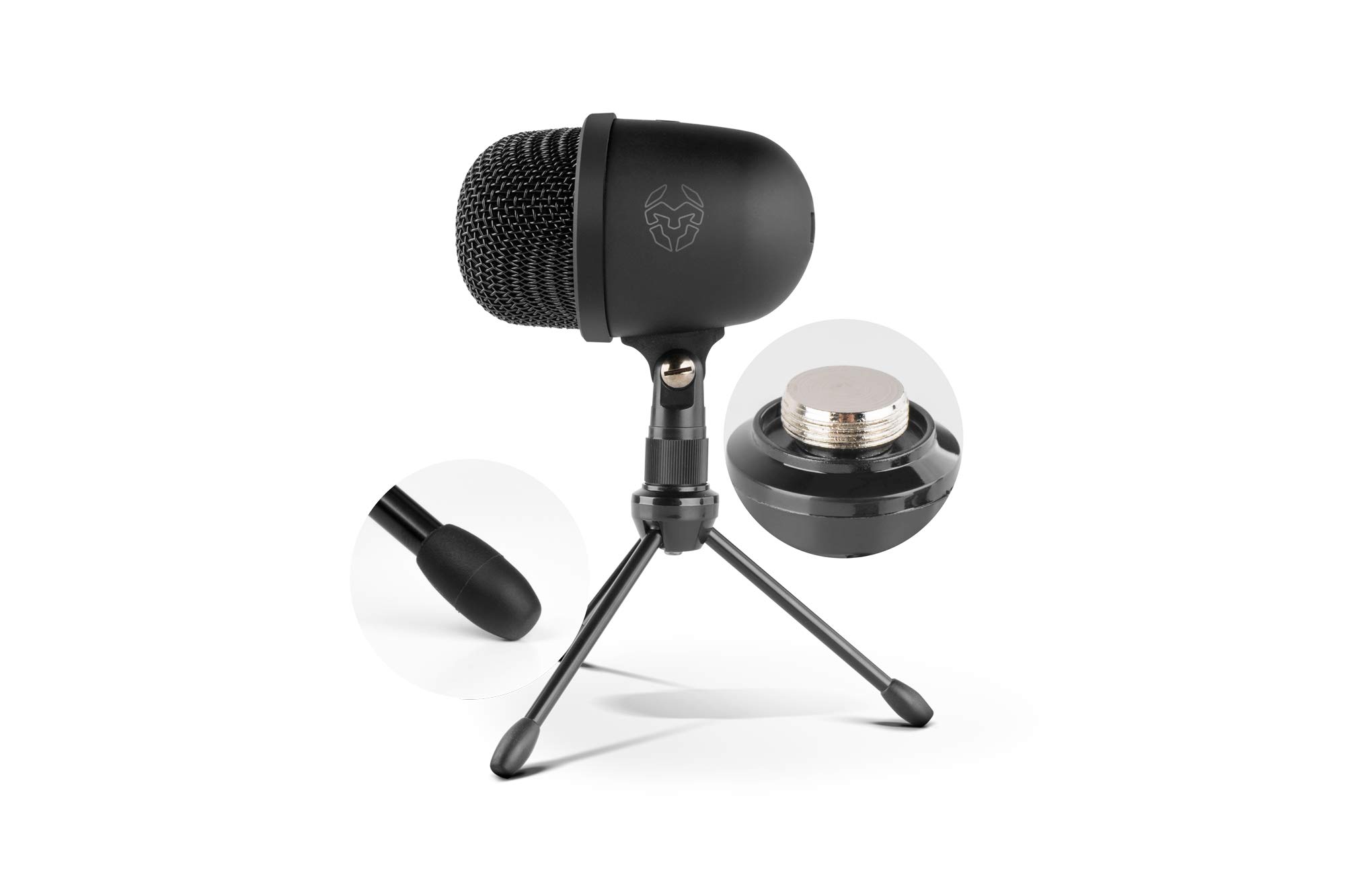KROM KIMU PRO - Microphone unidirectionnel, connexion Micro USB pour téléphones portables et tablettes, prise audio 3,5 mm