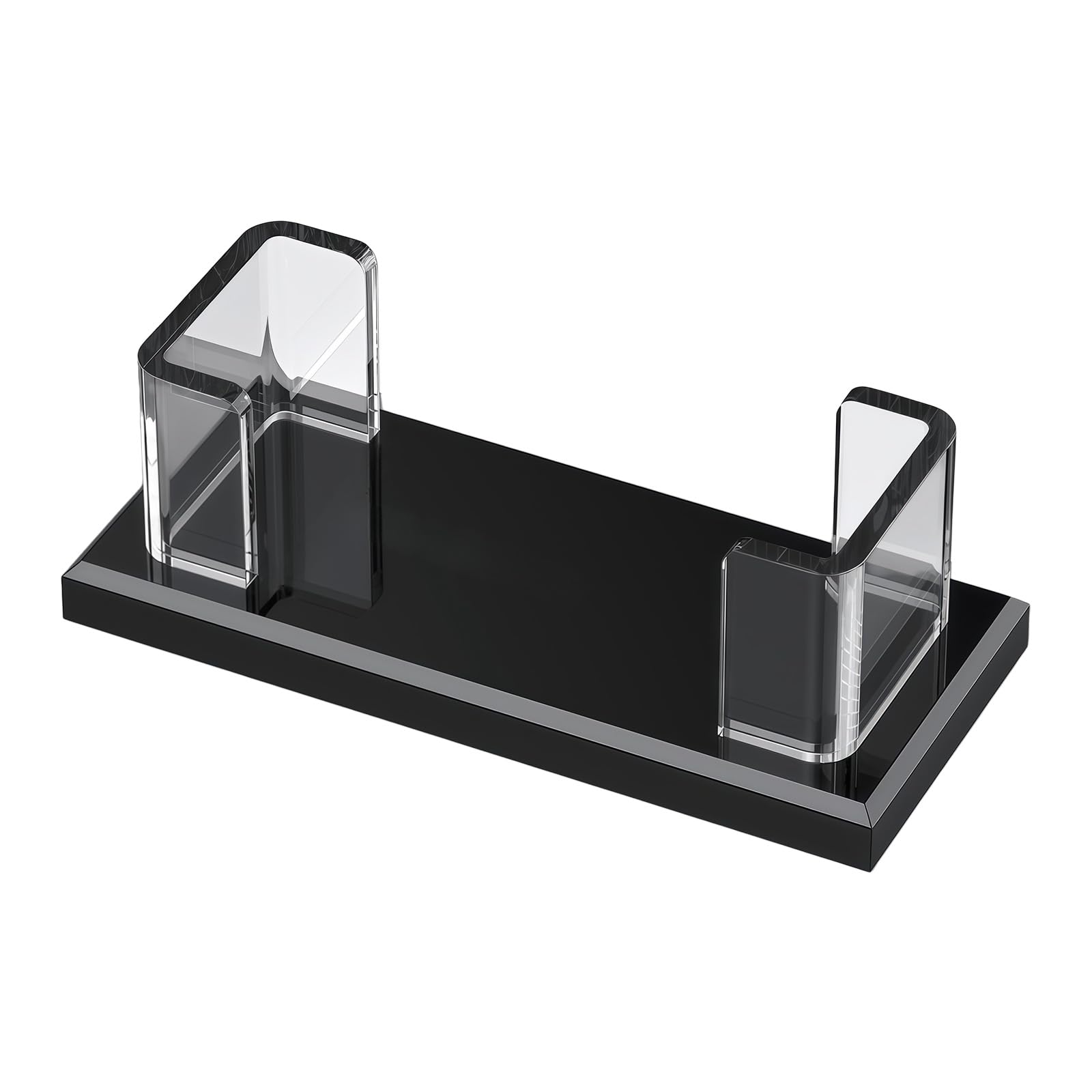 Nueayms Clear Acrylic Business Card Case 4.52" X 1.96" Desk Business Card Storage Container For Corporate Events And Everyday Use Multi-Layer Planner