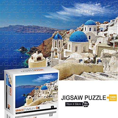 Jeestam Jigsaw Puzzle 1000 Pieces for Adults Kids Floor Puzzle Large Puzzle Family Creative Game Toys Gift Challenging Educational Artwork Collection Puzzle for Teens (Aegean Sea -1000 Pieces)