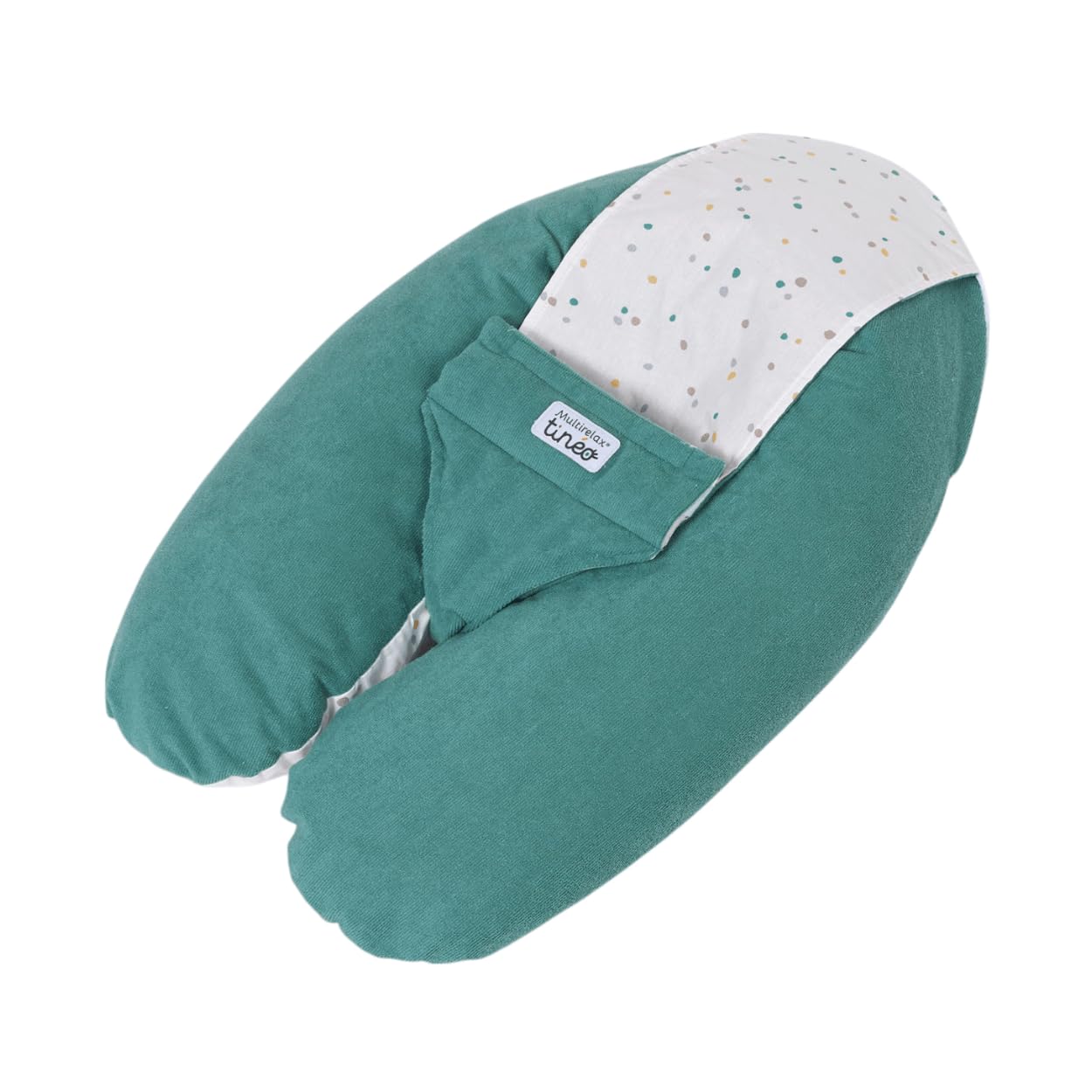 Coussin de Grossesse Multifonctions 78x44 cm Vert/Pois Fabriqué en France