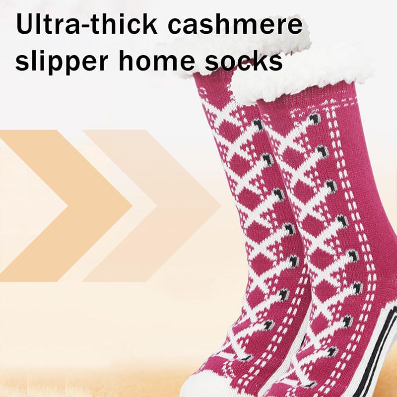Ultra-Thick Cashmere Slipper Home Socks, Cashmere Socks, Warm, Non-slip and Fashionable, Meeting Women's Autumn and Winter Home and Travel Needs3