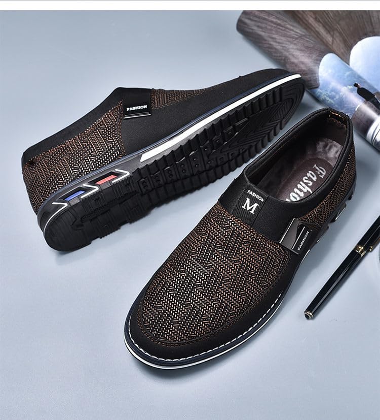 Comfort Slip-on Walking Shoes Fashion Driving Shoes Men Casual Shoes Loafers Leather Shoes for Male Business Work Office Dress Outdoor3