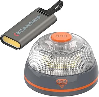 Hero Driver LED V16 Connected DGT 3.0 Beacon + USB Rechargeable LED Flashlight – Geolocated, No Fees Until 2040 – Emergency Car Light – Mandatory 2026 – SIM Vodafone Free