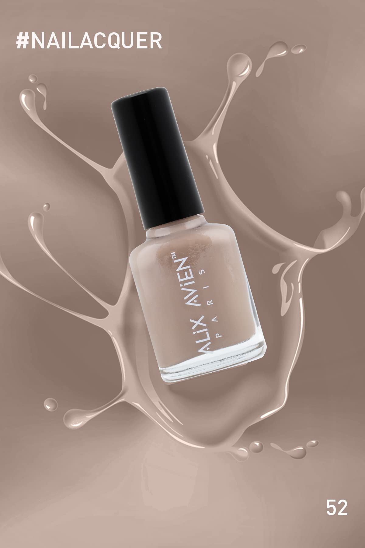 ALIX AVIEN Nude Oje 52 - Yüksek Pigmentli Uzun Süreli Kalıcılık Hızlı Kuruma - Nail Lacquer 52
