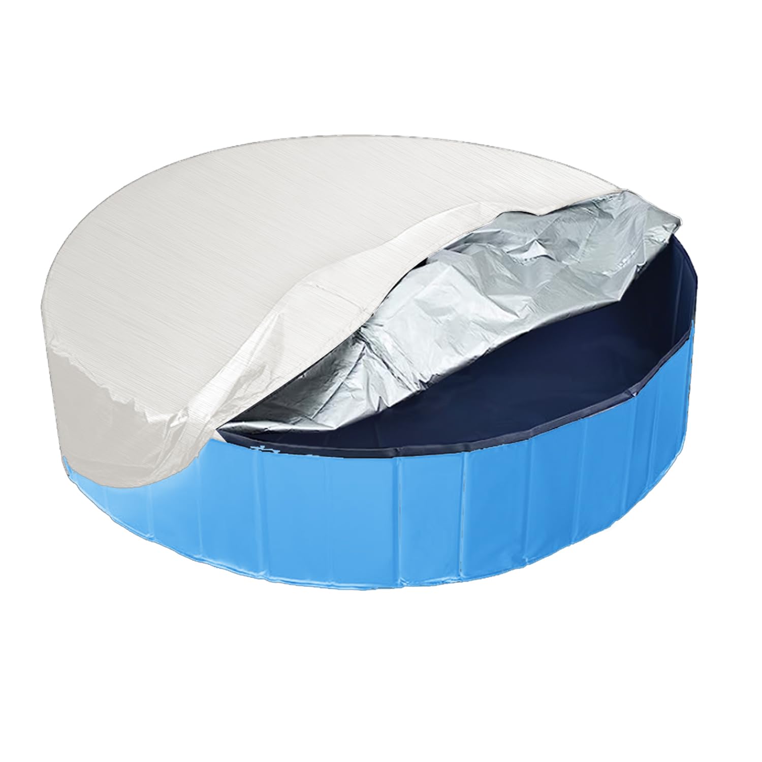 Runde Poolabdeckplane – UV-beständig, Wasserdicht, Mit Kordelzug