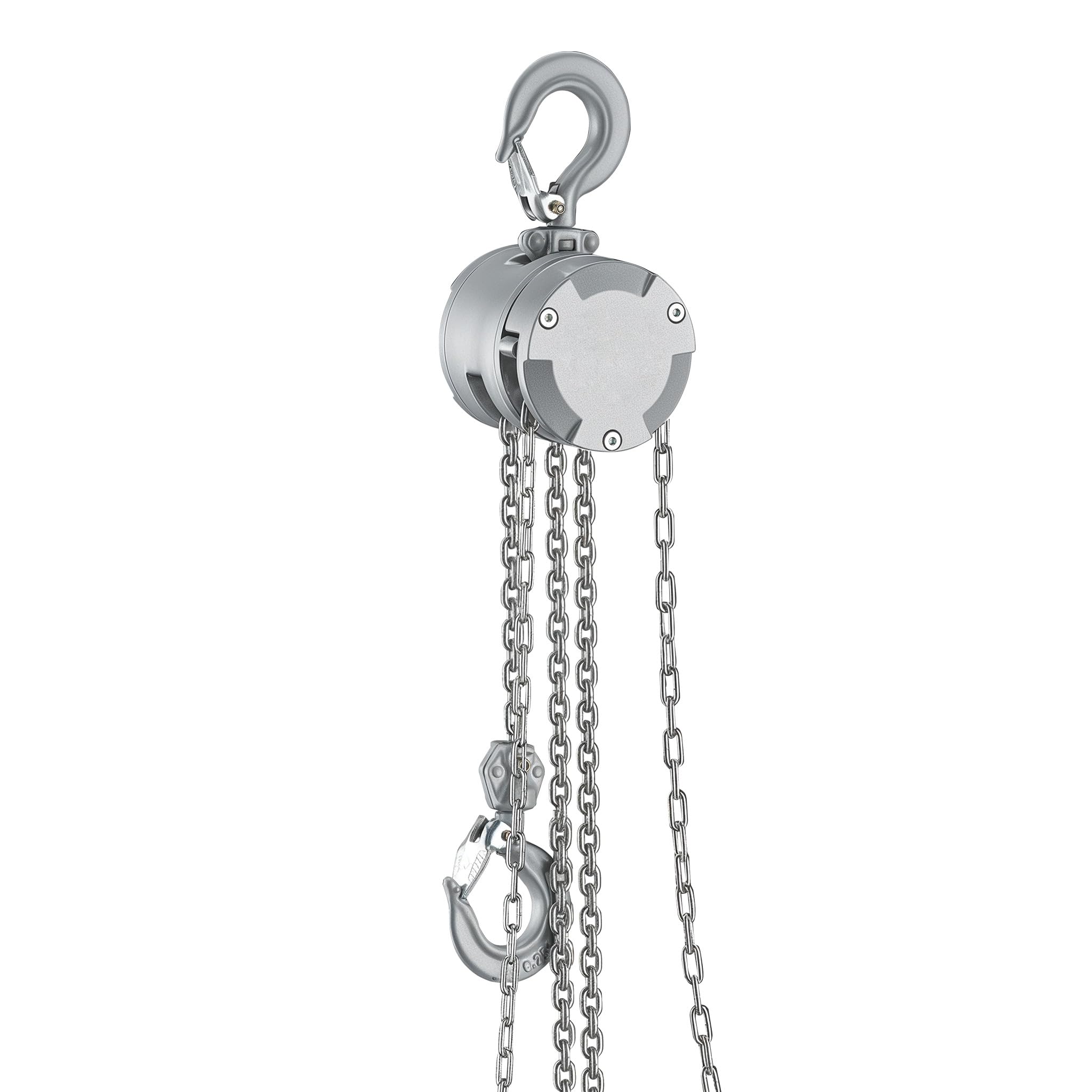 Wiltec Paranco a catena manuale VX-0.25 in alluminio, capacità di carico 250 kg, altezza di sollevamento 3 m, catena di carico G100, leggero e compatto, per impieghi gravosi