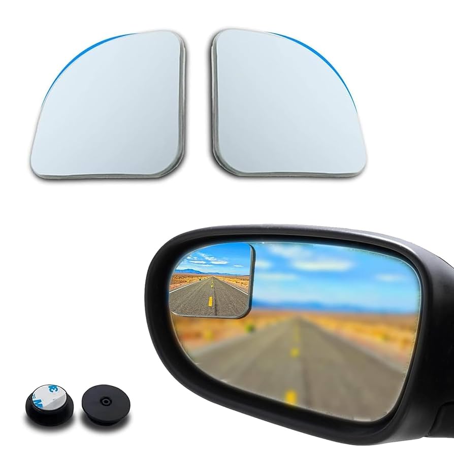 TRIMON Blind Spot Mirror For Car 1,88" X 1,77" 2 Pcs, 360 Degree Adjustabe HD Glass