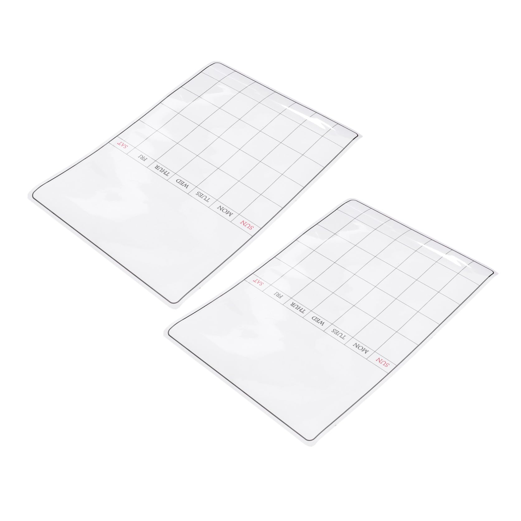 2 pezzi Lavagna Cancellaibile da Frigorifero Pianificatore Mensile Riutilizzabile per Casa Organizer con per Note e Programmazione Familiare
