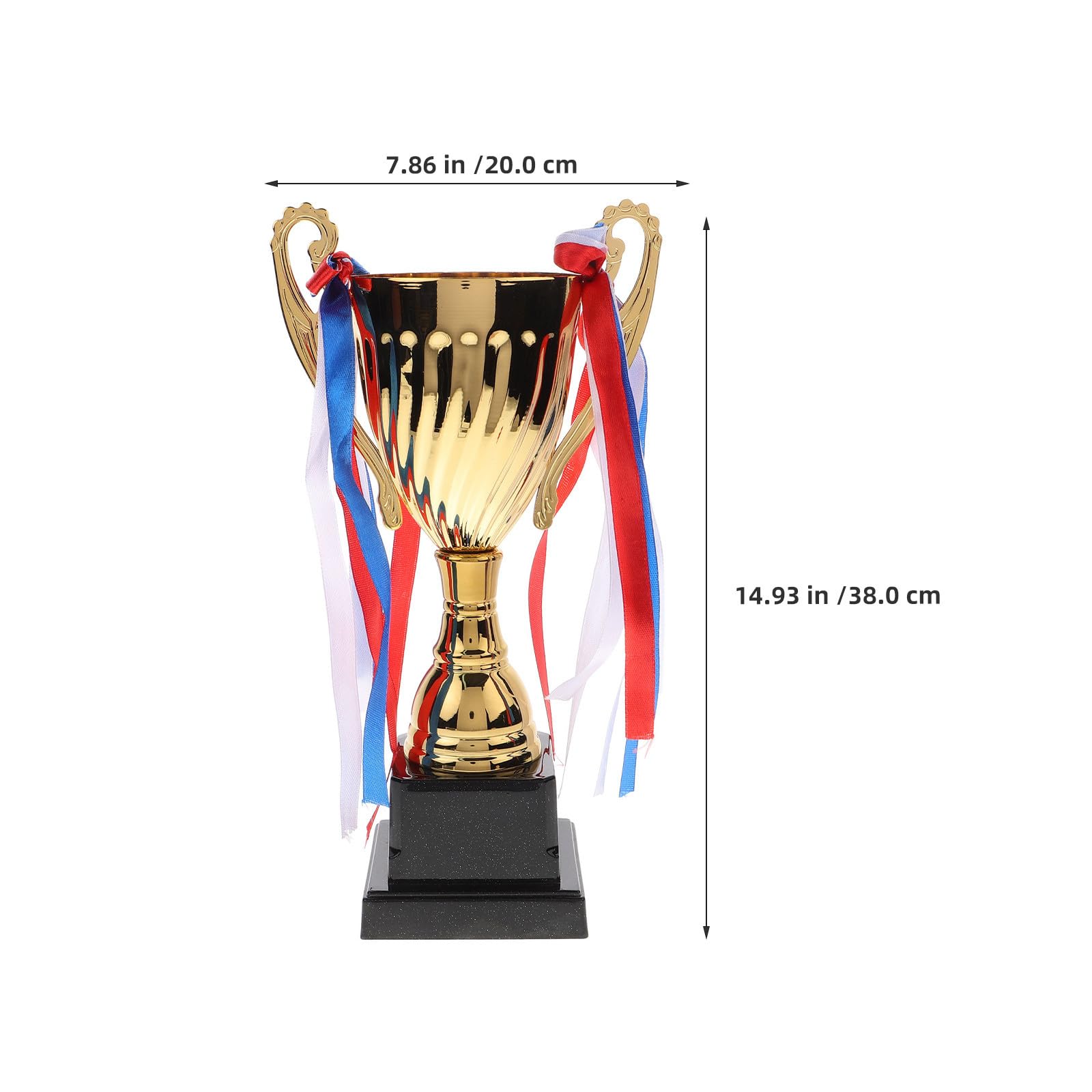 TOYANDONA Copa de Trofeo Grande de Metal Dorado: 14,9 Pulgadas. Premio Al Ganador en Fútbol, ​​Baloncesto, Rugby, Torneos Y Eventos Corporativos. Premios para Eventos Deportivos, Fiestas Y Uso