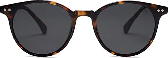 SOJOS Small Round Classic Polarized Sunglasses for Women Men Vintage Style UV400 Lens MAY SJ2113