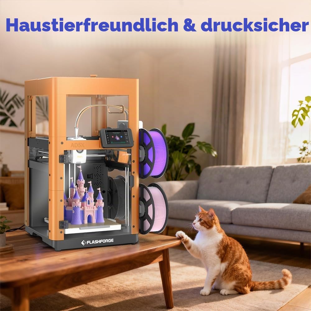 Flashforge Gehäuse Bausatz für AD5X 3D-Drucker | DIY Enclosure mit Panels & Schrauben, Ermöglicht sicheres & leises Drucken, ABS, ASA, PC Filament