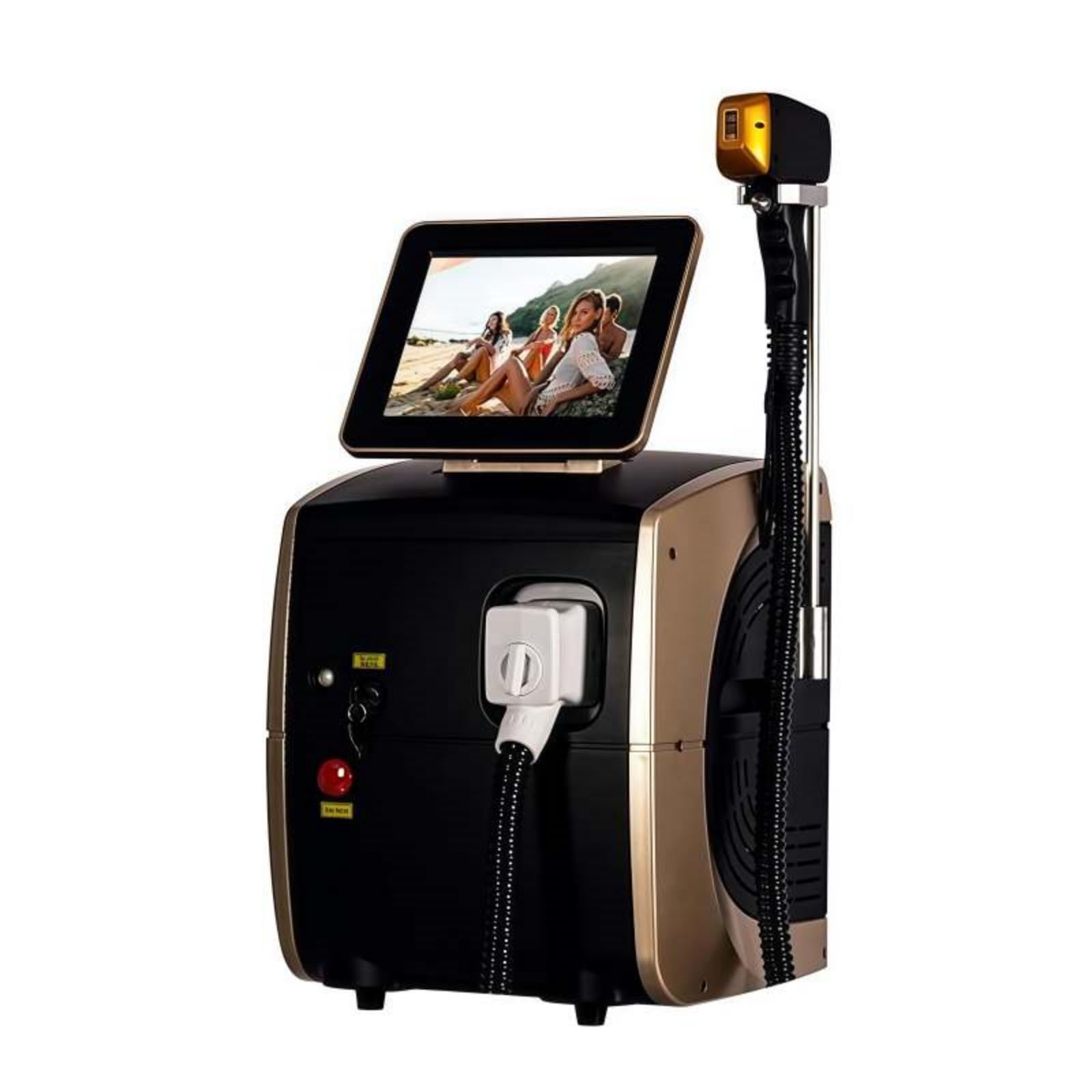 Diodo Laser 755nm 808nm 940nm 1064nm Multi Lunghezze d'onda Remozione del corpo del viso dell'epilatore del laser indolore della testa di raffreddamento della macchina di depilazione