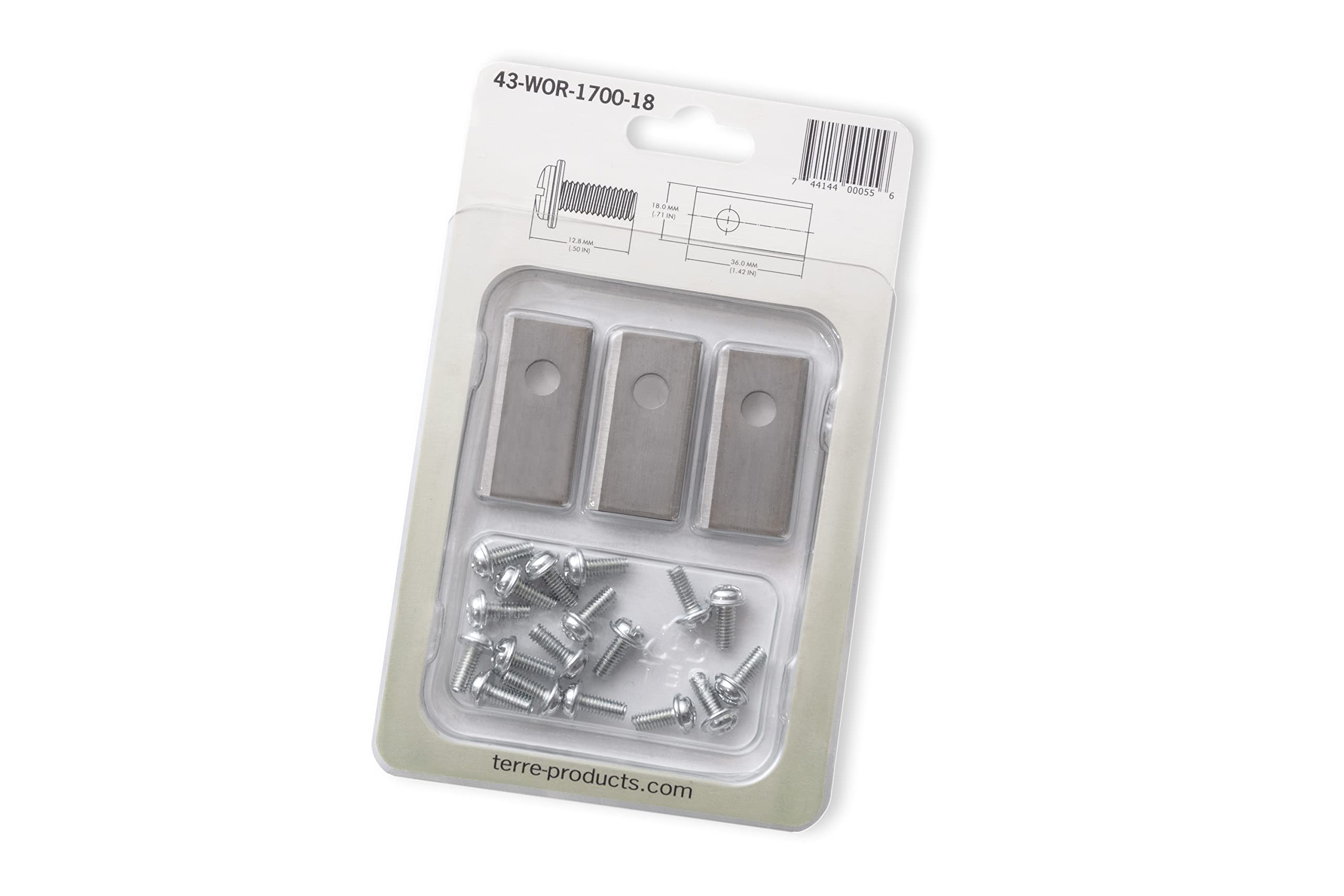 Terre Products Lot de 18 lames de rechange pour tondeuse à gazon robotique, compatibles avec les modèles Worx et Landroid