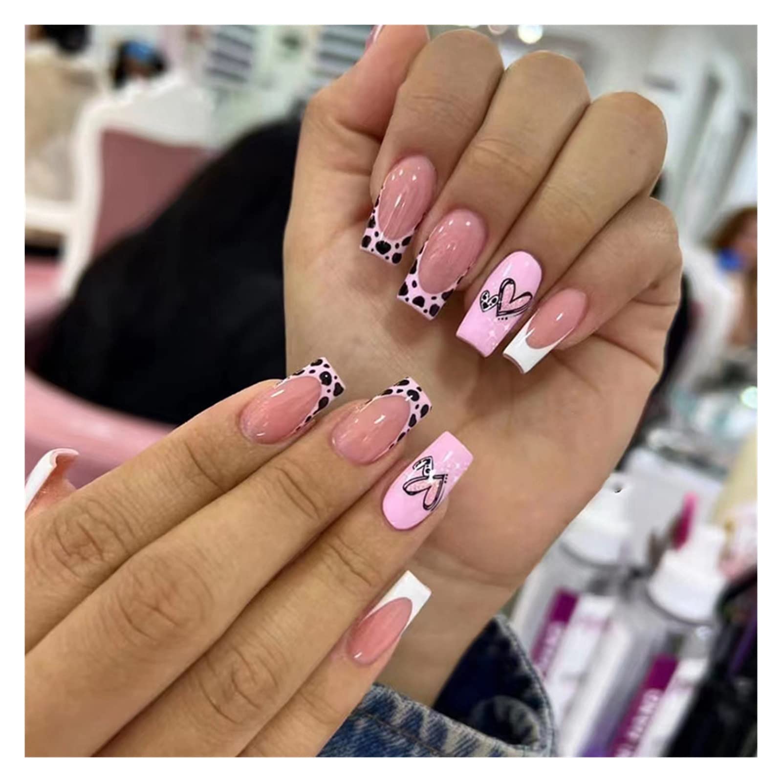 k ロングバレリーナネイルチップ 最短発送】ネイル ピンク 付け爪 24枚 チップ ロング 短め 可愛い