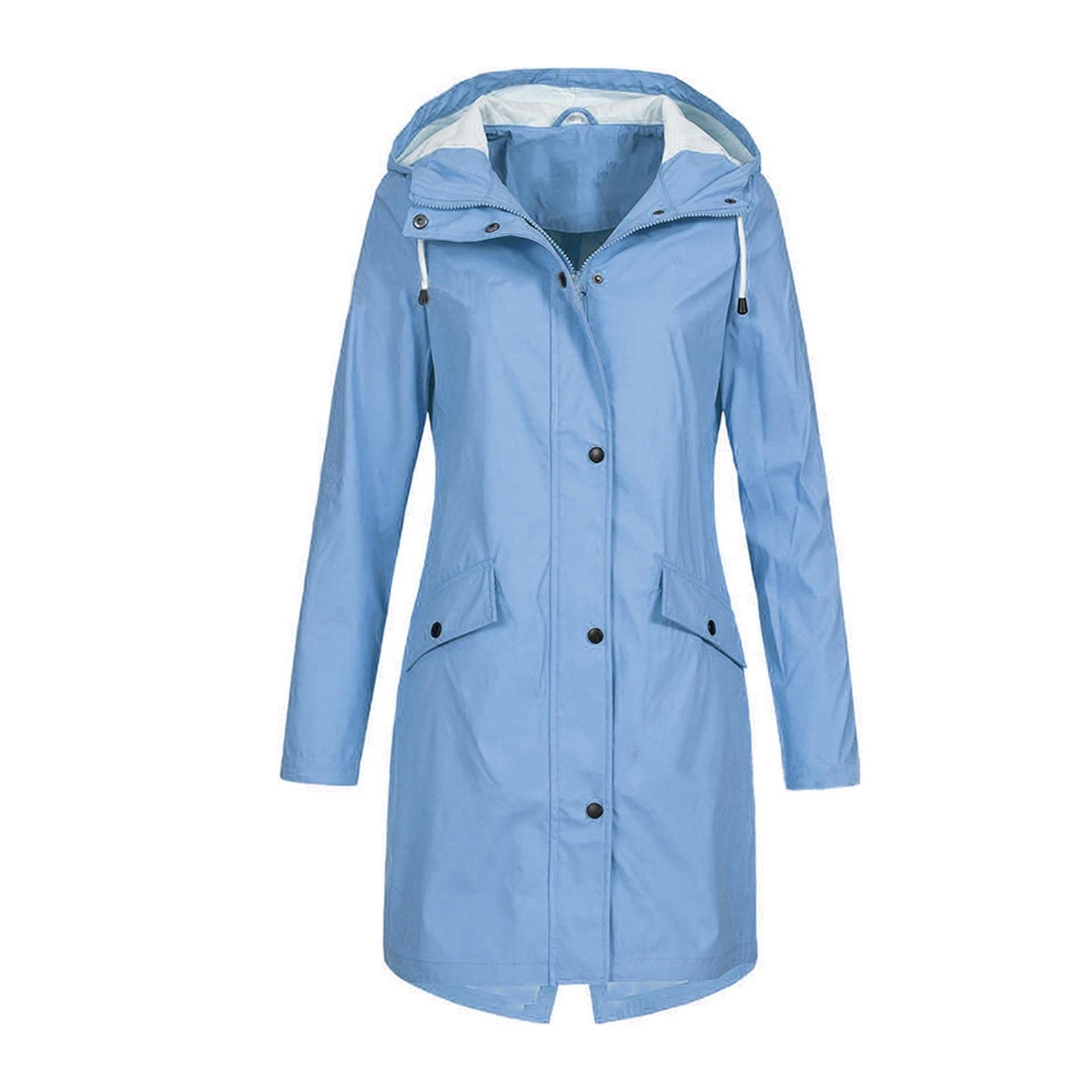 secret desire Women Hiking Hooded Jacket Outdoor Sport Coat Waterproof Hooded Raincoat 3Xl Blue Raincourt|Rain Coat|Rain Coat Cum Sweater|Wild Craft Rain Coat|Rain Coat For Rider-picture-21