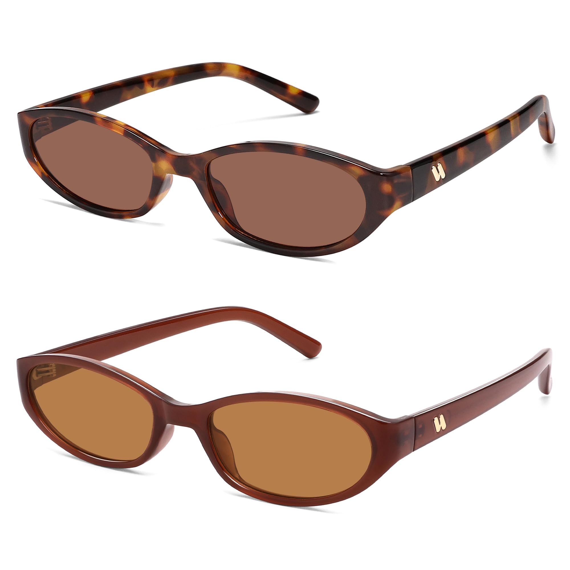 Retro Oval Sunglasses Womens Mens Y2k Trendy Cateye Shades AR82299