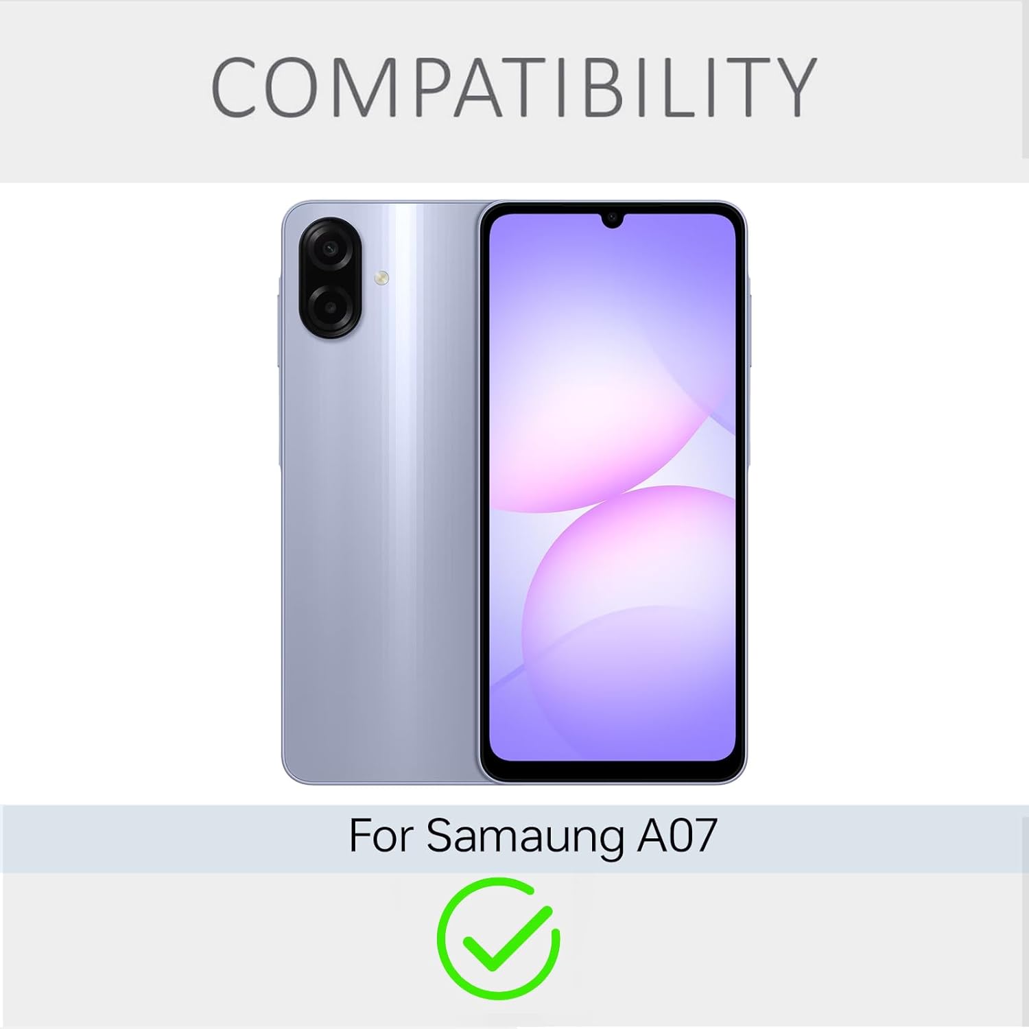 حافظة حماية سيليكون لجوال سامسونج جالكسي A07 مقاس 6.7 بوصة، بب... - view 2