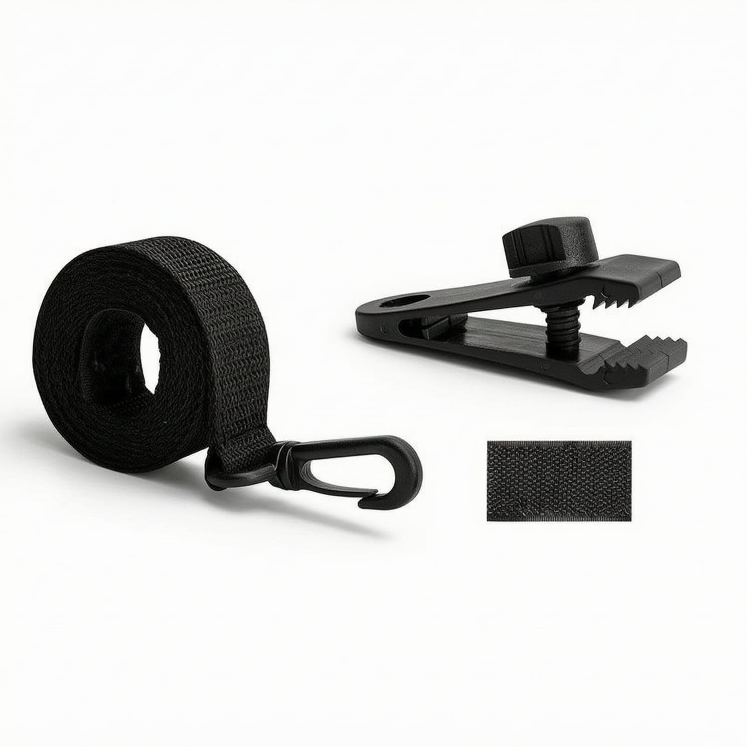8 Pieces Solar Cover Reel Strap Kit No Tools Pool Solar Cover Reel Attachment Kit Strong Grip Pool Blanket Strap with Fastener Long-Lasting, Black, 8 PCS|Pool Covers & Rollers-image-16