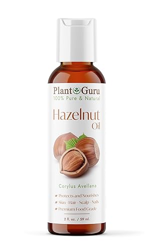 Aceite de avellana de 2 onzas líquidas, prensado en frío, 100% puro, natural portador – Crema hidratante para el crecimiento de la piel, la cara, el