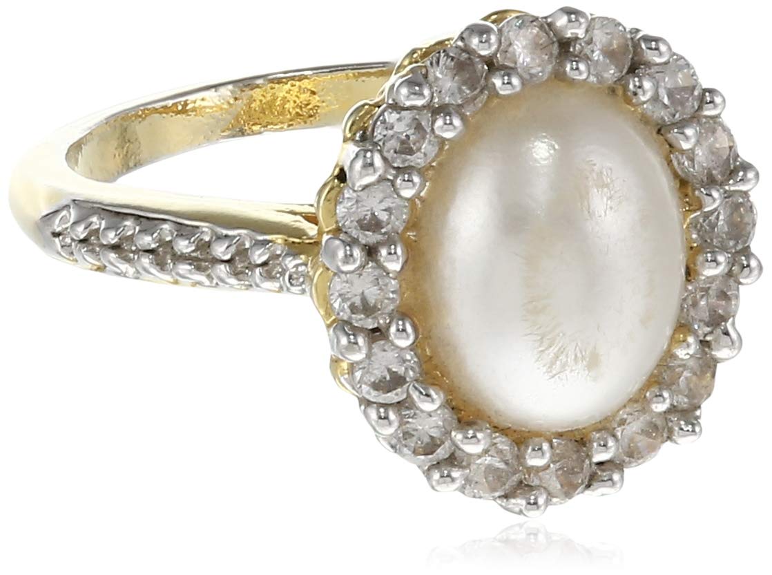 Estele White Big Pearl Ring With American Diamonds Studded For Women, 2 (B08D452F3J) Amazon Price History, Amazon Price Tracker