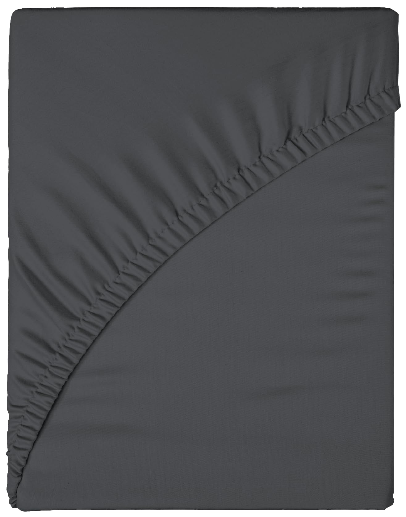 Funky Gadgets Single Fitted Sheet Charcoal Deep Pocket 12 Inch (30cm) 90 GSM Soft Brushed Microfiber Bed Sheets Easy Care Bottom Sheet (90 X 190cm)