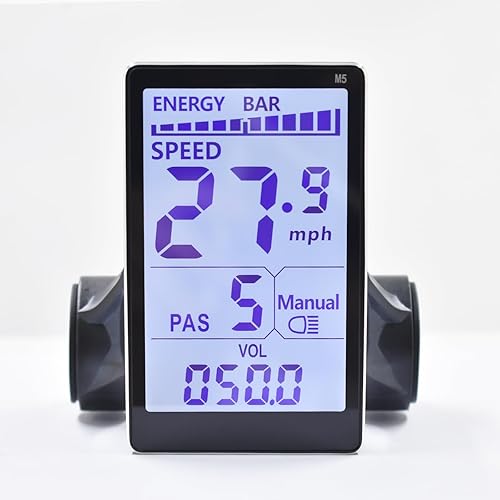 Pantalla Ebike, protocolo UART N 2, 24V-60V aleación de aluminio de la computadora de ciclismo, pantalla LCD Ebike para enriquecer el viaje de