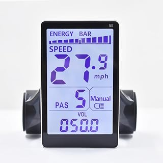 Mcezdy Ebike Display, UART No. 2 Protocol, 24V-60V Aluminum Alloy Frame Cycling Computer, Ebike LCD Display with Waterproof 5-Pin Connector, Enriching Cycling Journey (M5-5-Pin)