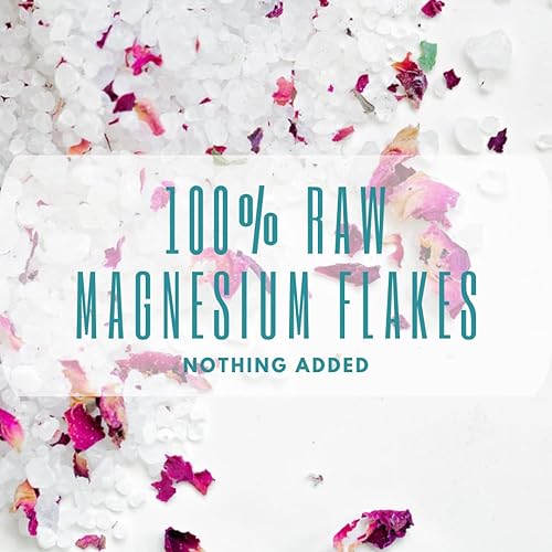 Miniatura 6 de Aromasong Escamas de magnesio del mar muerto, 14 onzas. Paquete resellable - Sales de baño de cloruro de magnesio relajantes musculares para dolores