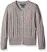 U.S. Polo Assn. Girls' Cable Knit Cardigan with Lurex