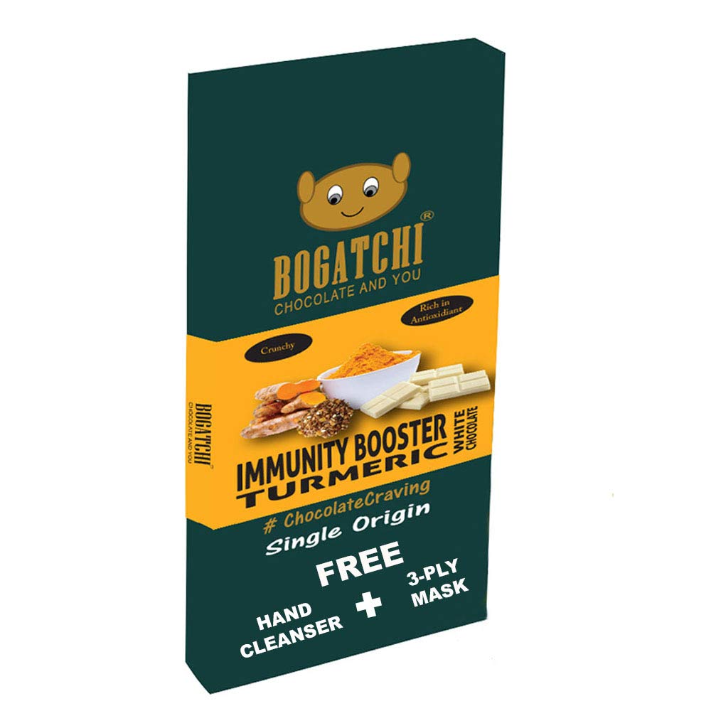 BOGATCHI Period Chocolates for Women with Goodness of Turmeric and Milk , Crunchy, 80g