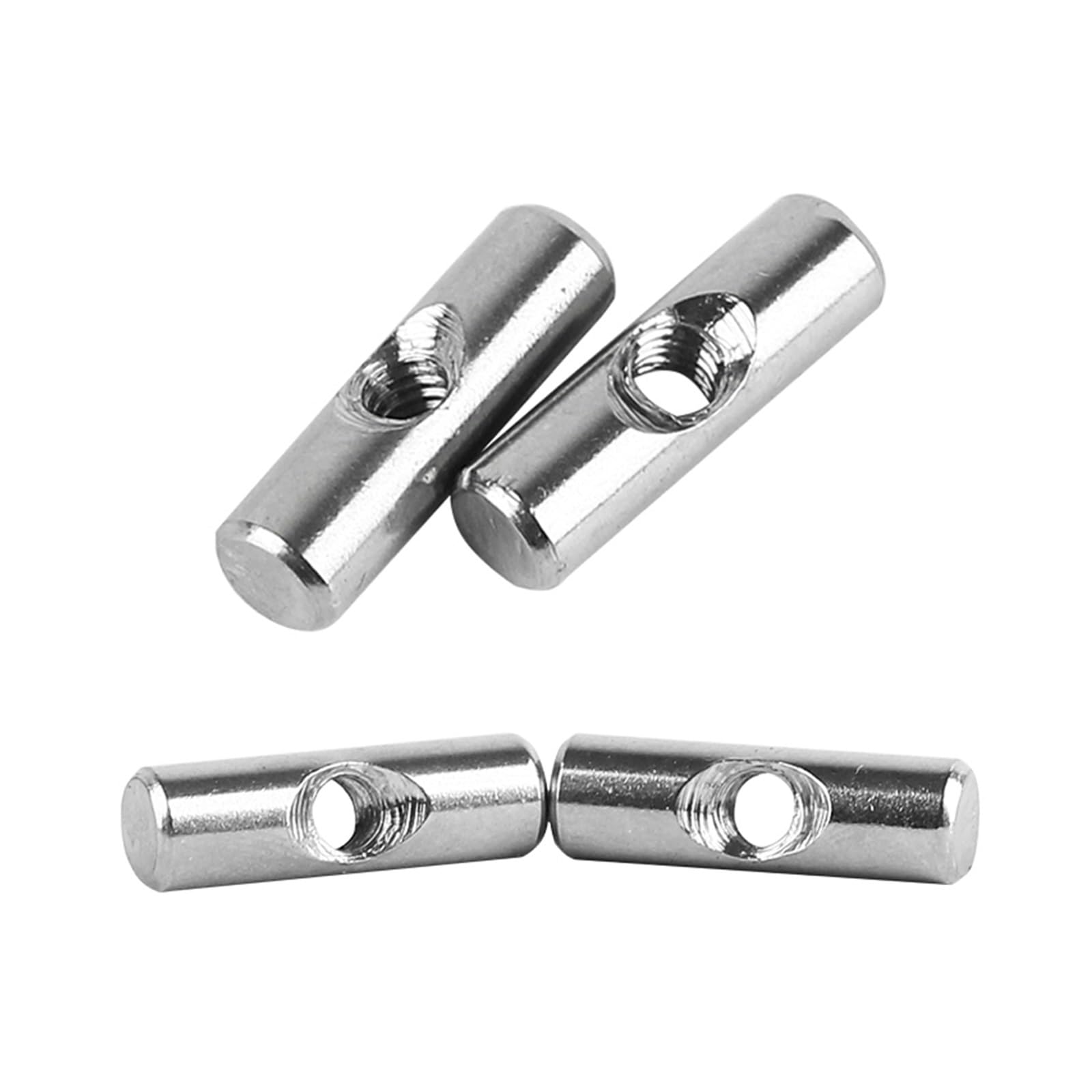 Écrous à barillet en métal fendus à tenon croisé, M4 M5 M6 304 Écrou à marteau en acier inoxydable Filetage à un mot avec trou Goupille de positionnement cylindrique Écrou de connexion intégré 5 pièce
