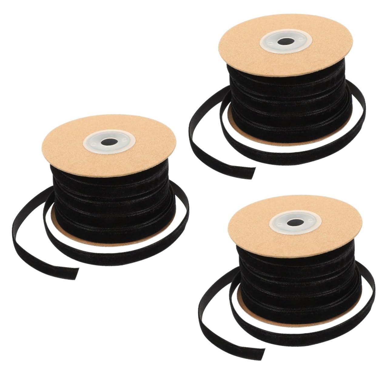 Ruban velours noir yards pour emballage cadeau chic et nœuds décoratifs