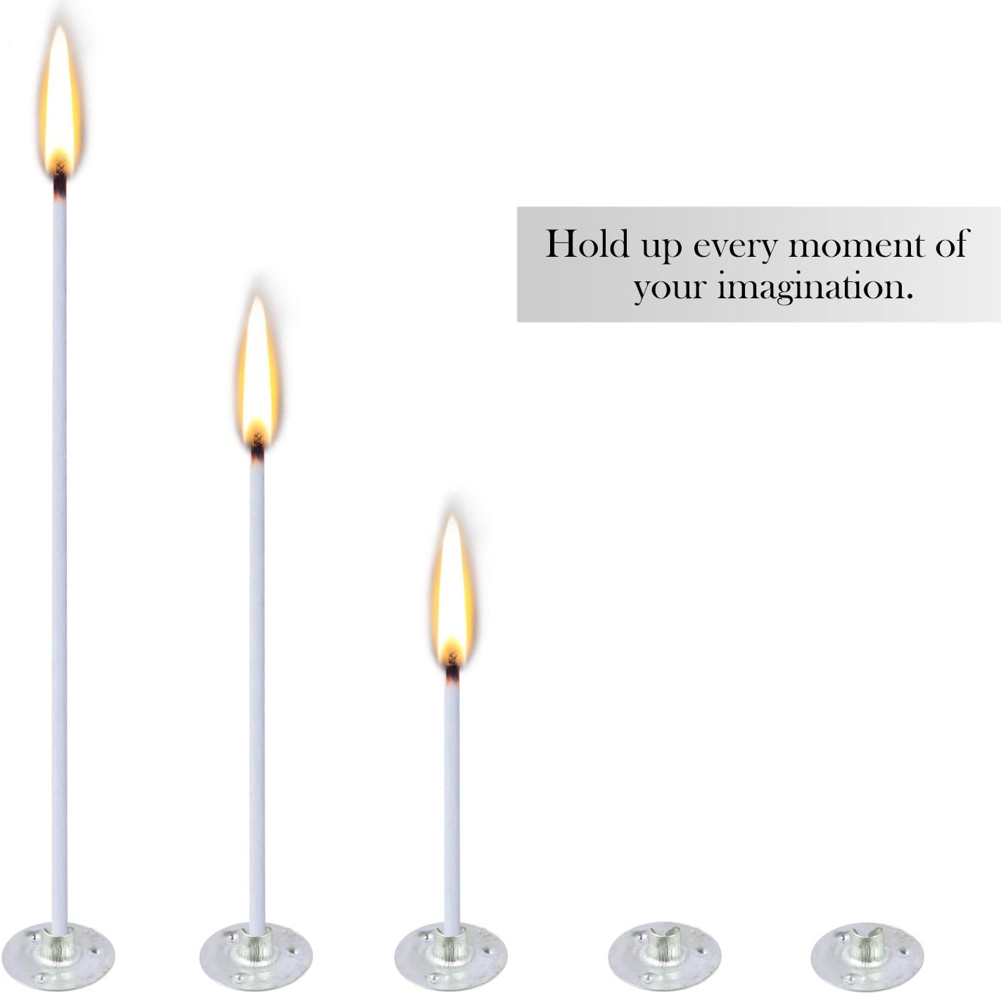 AXUANHUA 100Pcs Wick Tabs, Candle Making Wicks Candle Wick Sustainer Tabs Iron Stand Candle Making Supplies for Candle DIY