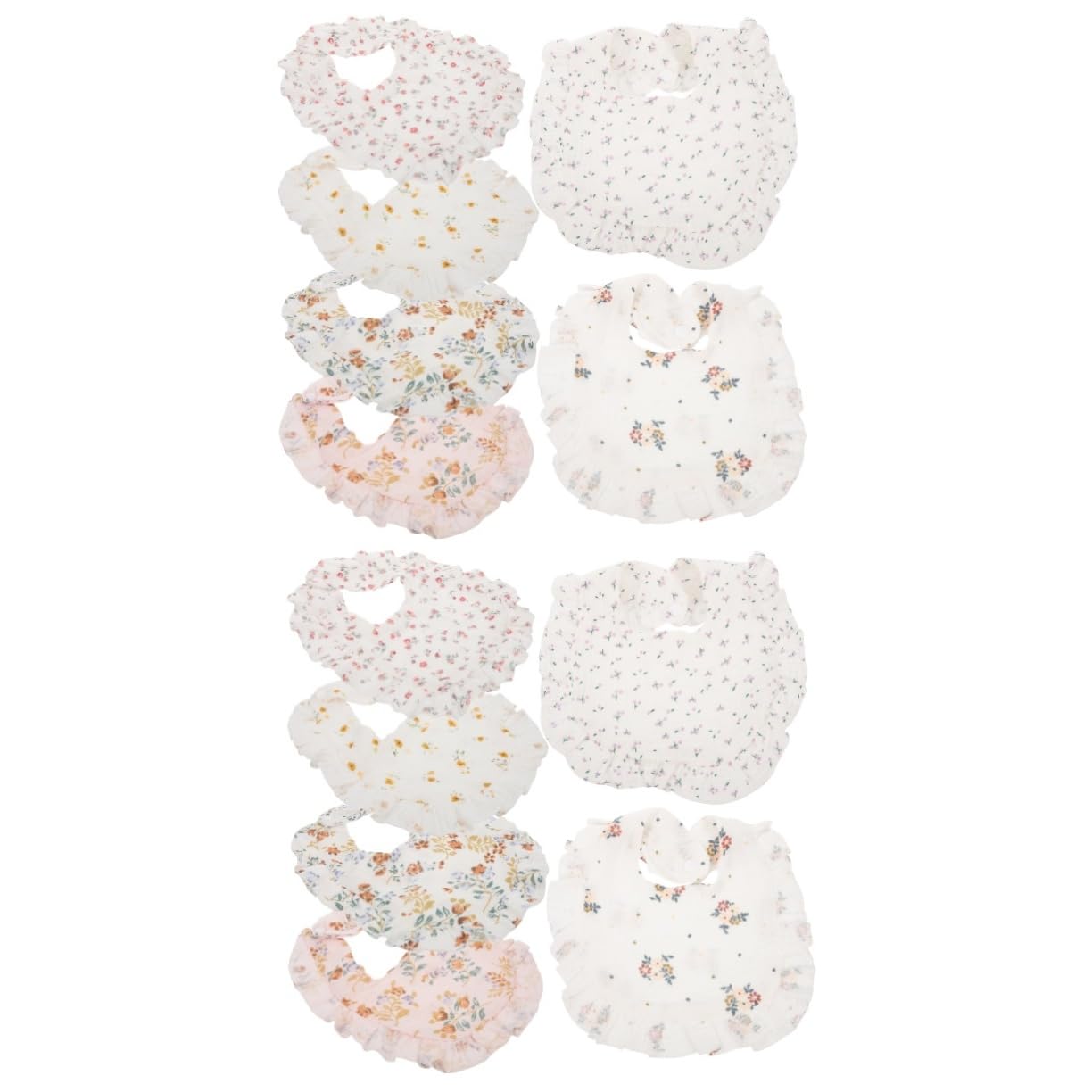 VICASKY 12pezzi Bavaglini Per Ragazzo Ragazza Cotone Da Bavaglini Lavabili Per Ragazzo Ragazza Con Design Assorbenti e Morbidi Per Svezzamento e Teething Accessori Eleganti e
