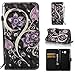 Galaxy J7 V Case / Galaxy J7 Perx Case / Galaxy J7 Sky Pro / J7 Prime / Galaxy Halo / J7 2017 Case, Magnetic PU Wallet Cover Durable Stand Cover Credit Card Holder Birthday Gift-Purple