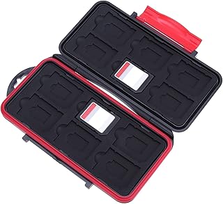 Slots Memory Card Case Portable Memory Card Case All in One Anti-Shock 12SD+12TF Capacity Storage Holder Box Cases for SD/SDHC/SDXC/Micro SD/TF Card Water-Resistant Card Case