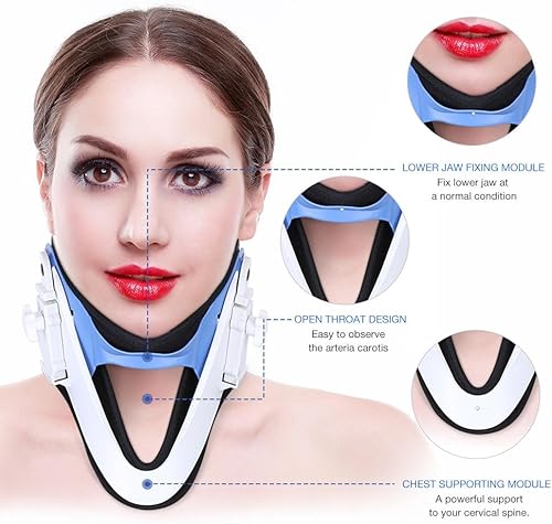 Miniatura 9 de Dispositivo de tracción cervical del cuello  Collar y soporte cervical  Dispositivo de alivio del dolor de cuello y hombros y relajación  Cuello