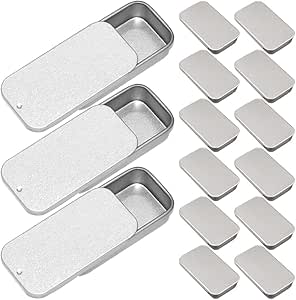Amazon.com - PACKOVE 20pcs Mini Slide Top Tin Containers Portable Metal ...