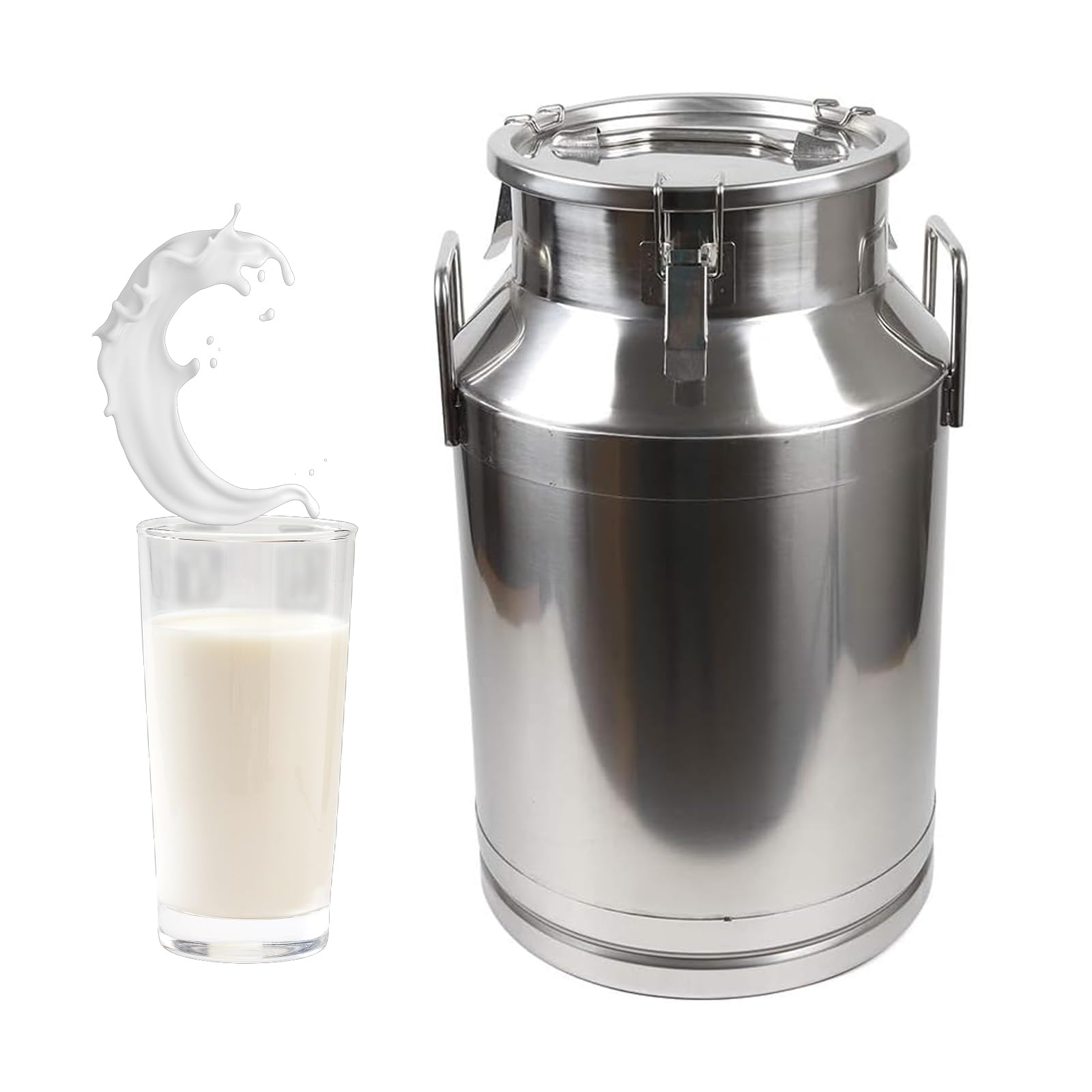 Bidon à lait en acier inoxydable 35L avec couvercle hermétique