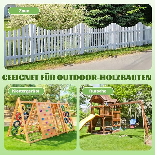 Yikkhy 4er-Pack Bodenanker Schaukel, L-Form Feuerverzinkt Einschlaghülse mit Schrauben und Handschuhen, Erdanker für Schaukel Holzpfosten Klettergerüst Spielhaus Trampolin