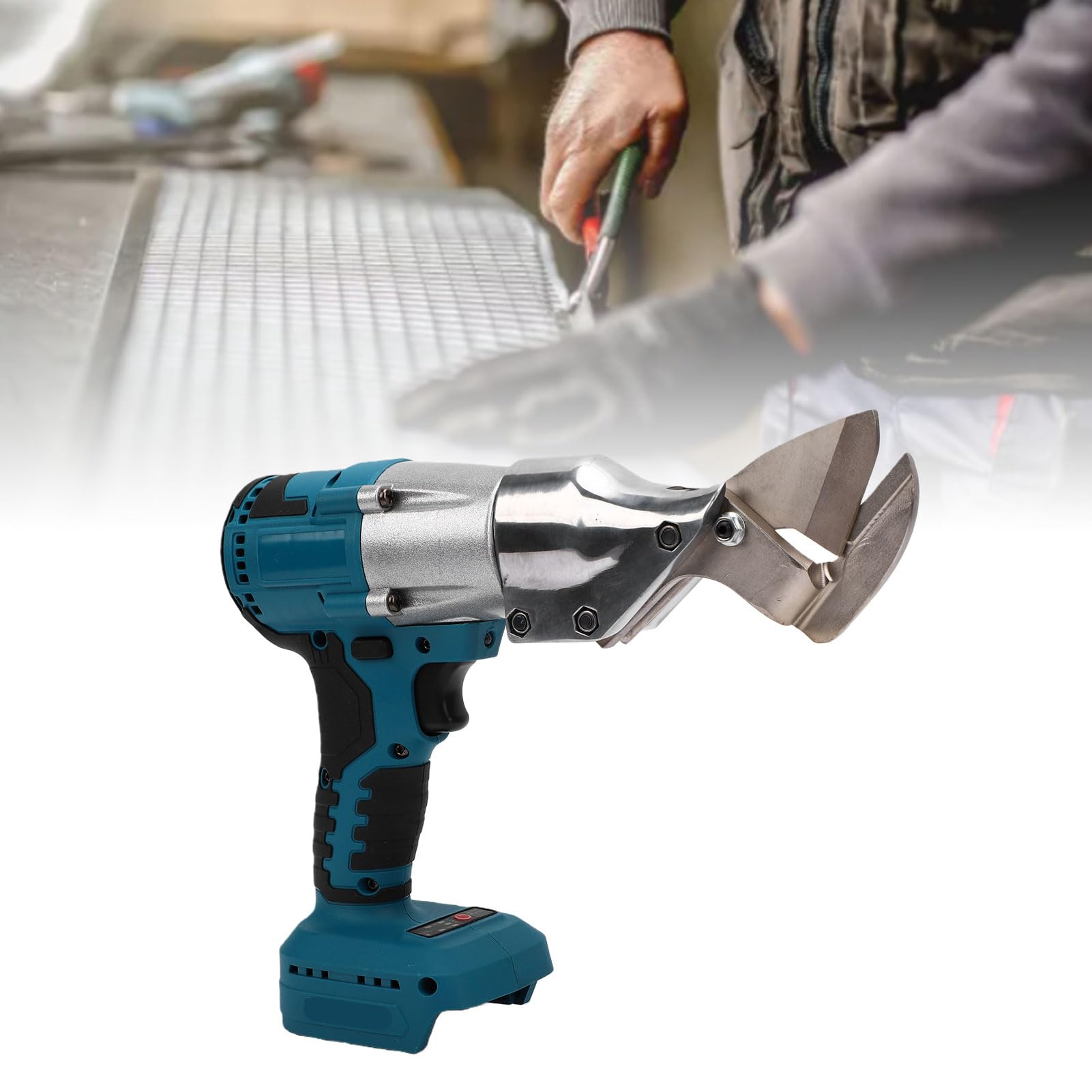 ViaGasaFamido Cesoia Elettrica per Metalli Senza Fili con Coppia di 400 Nm di Precisione per Lavori Fai da Te in Metallo e Artigianato Blu